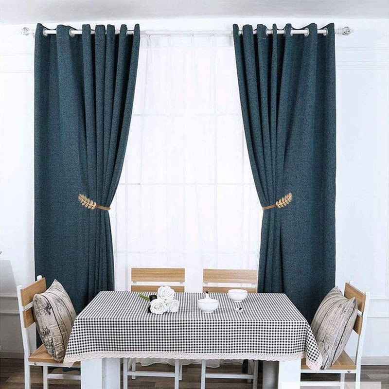 LLPMutu 4Pack Curtain Tiebacks Aluminum Alloy Spring Design Curtain Holdback Leaf Carving Design Curtain Ties for Drapes Curtain Ties Backs Curtain Modern Simple Style Curtain Holdback Decor (Gold Feather) - Image 4
